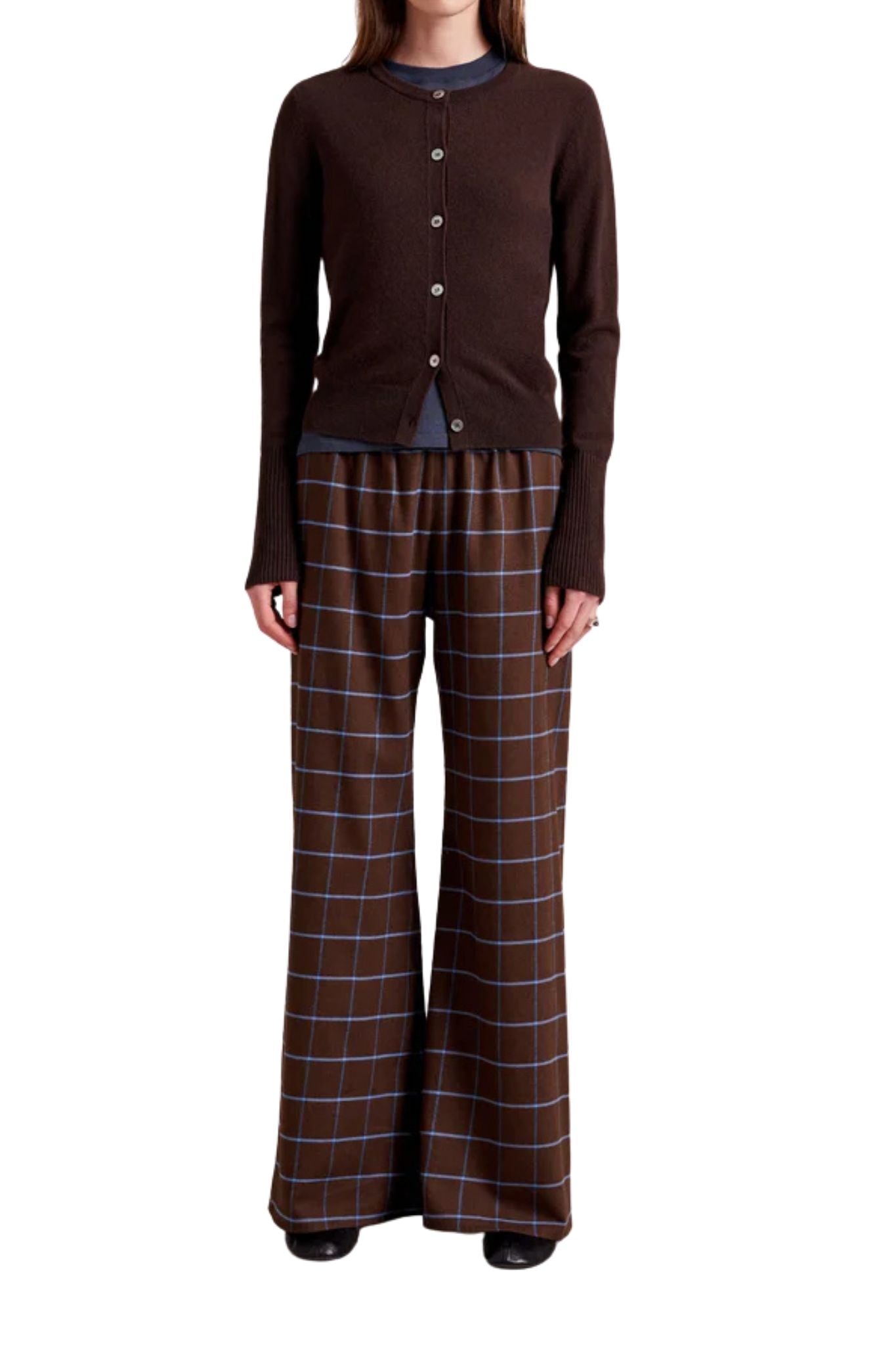 La Ligne Flannel Colby Pant - Vermillion