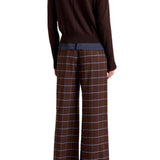 La Ligne Flannel Colby Pant - Vermillion