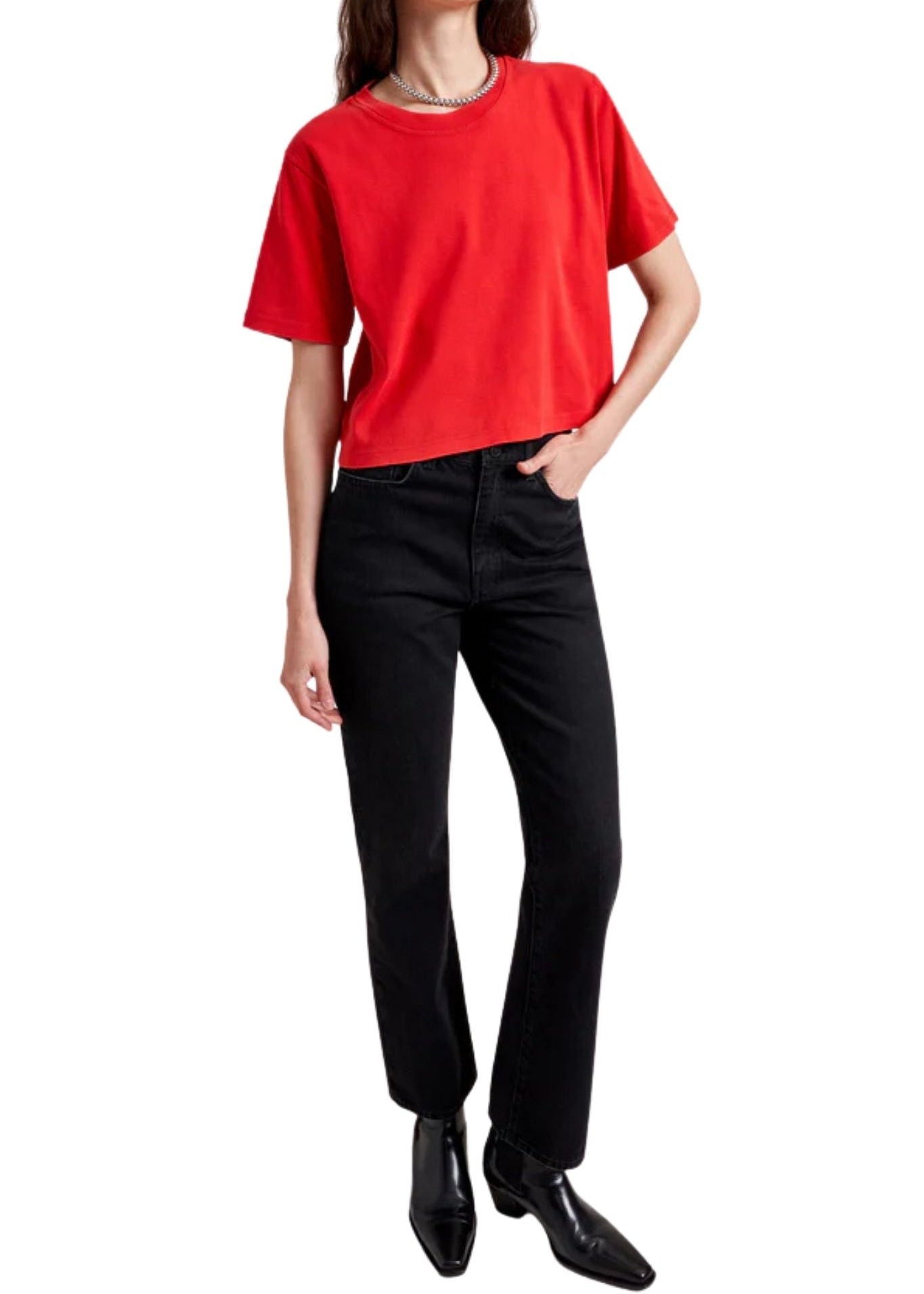 La Ligne James Tee - Vermillion
