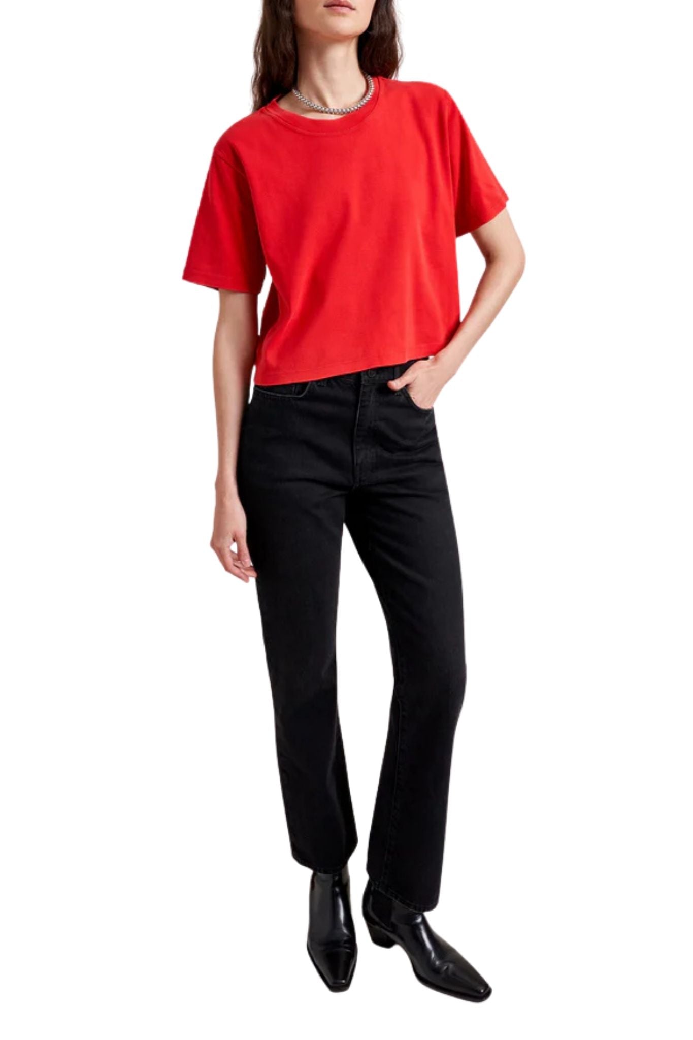 La Ligne James Tee - Vermillion