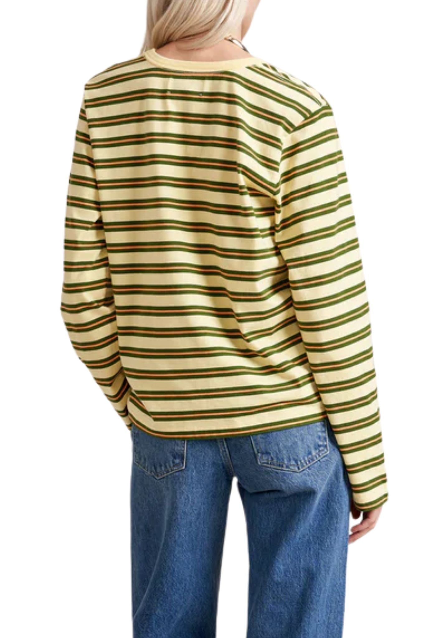 La Ligne Long Sleeve Boyfriend Tee - Vermillion