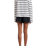 La Ligne Long Sleeve Breton Tee - Vermillion
