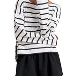 La Ligne Long Sleeve Breton Tee - Vermillion