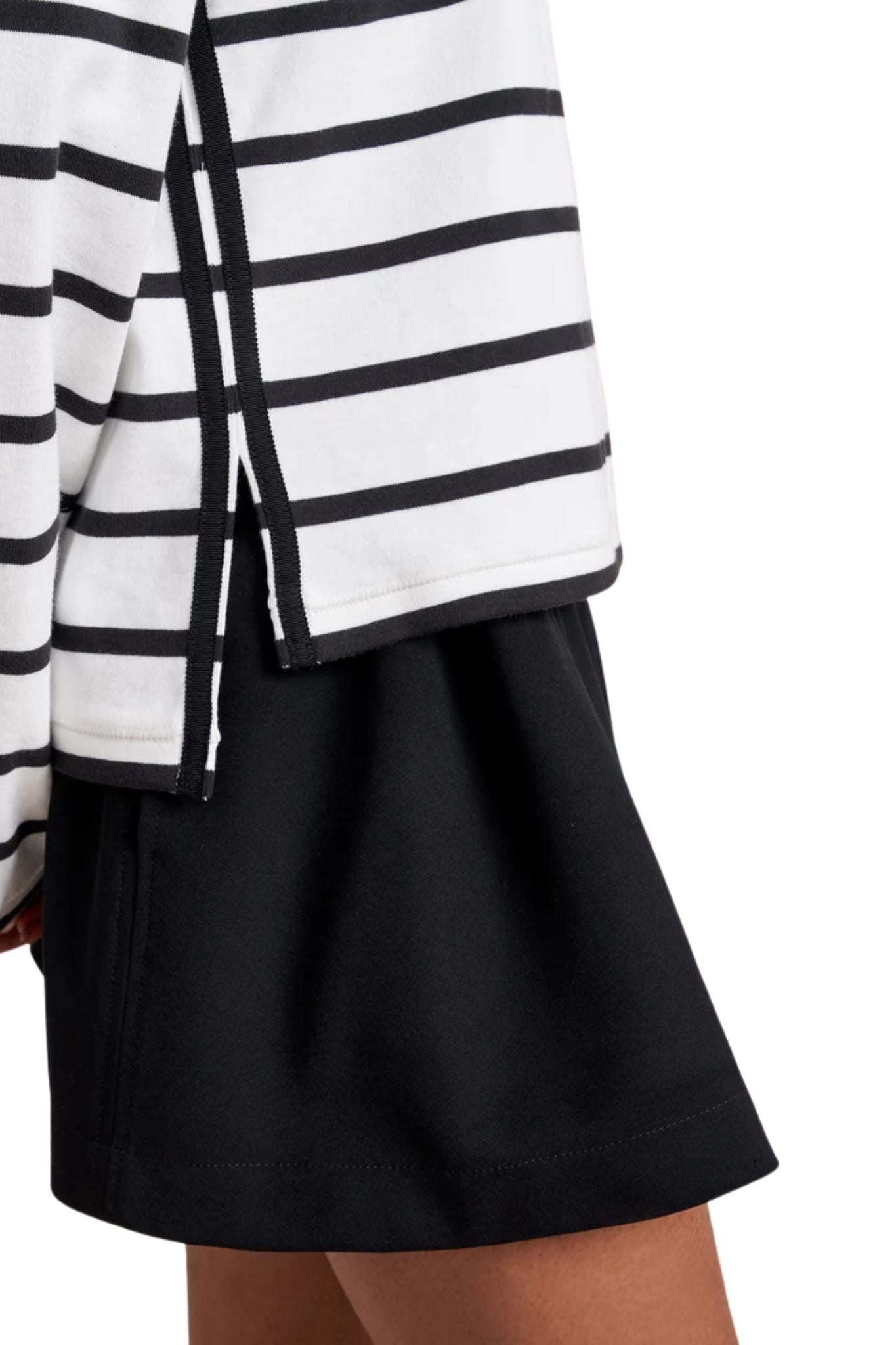 La Ligne Long Sleeve Breton Tee - Vermillion