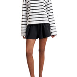 La Ligne Long Sleeve Breton Tee - Vermillion