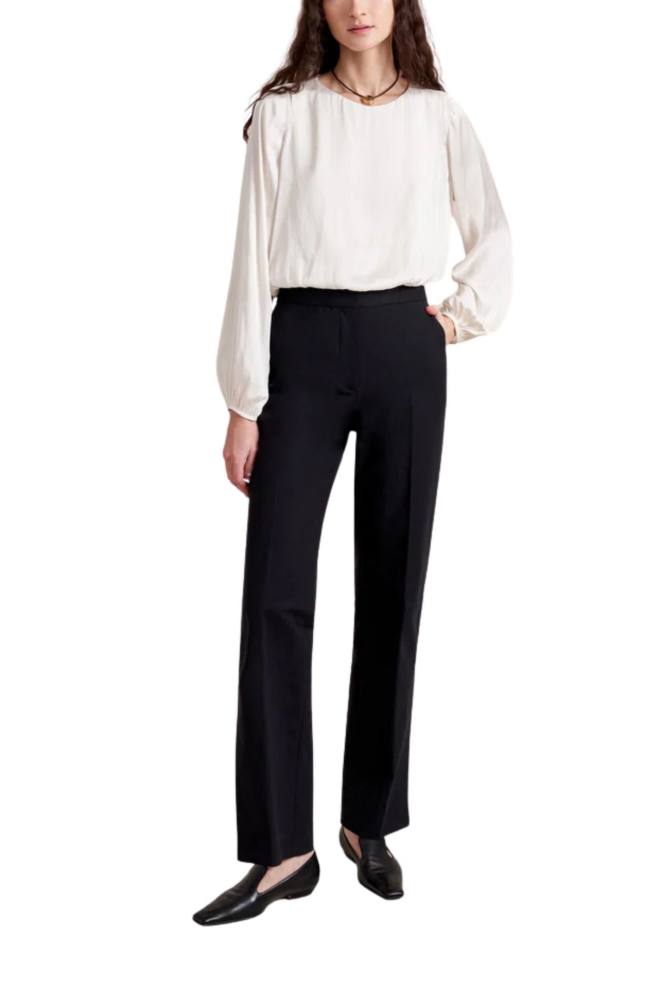 La Ligne Long Sleeve Fleur Top - Vermillion