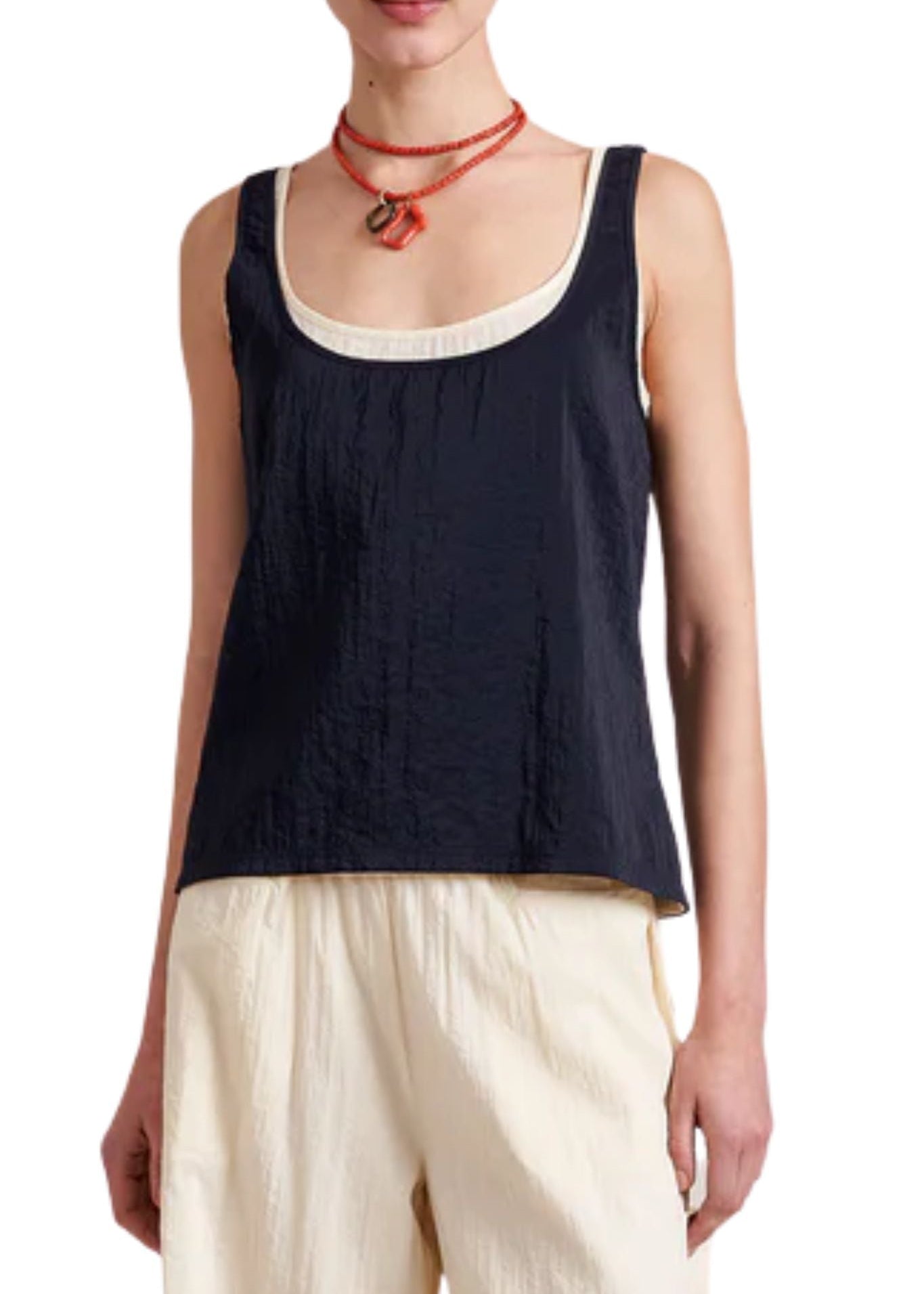 La Ligne Melodie Tank - Vermillion