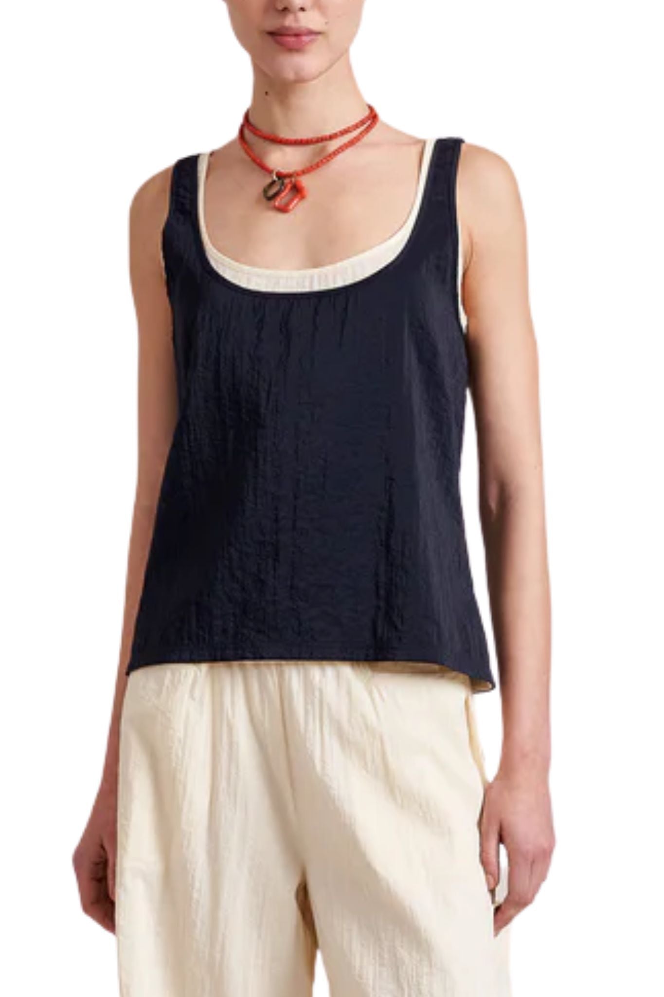 La Ligne Melodie Tank - Vermillion