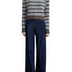 La Ligne Multi Stripe Mini Marin Sweater - Vermillion
