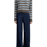 La Ligne Multi Stripe Mini Marin Sweater - Vermillion