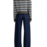 La Ligne Multi Stripe Mini Marin Sweater - Vermillion
