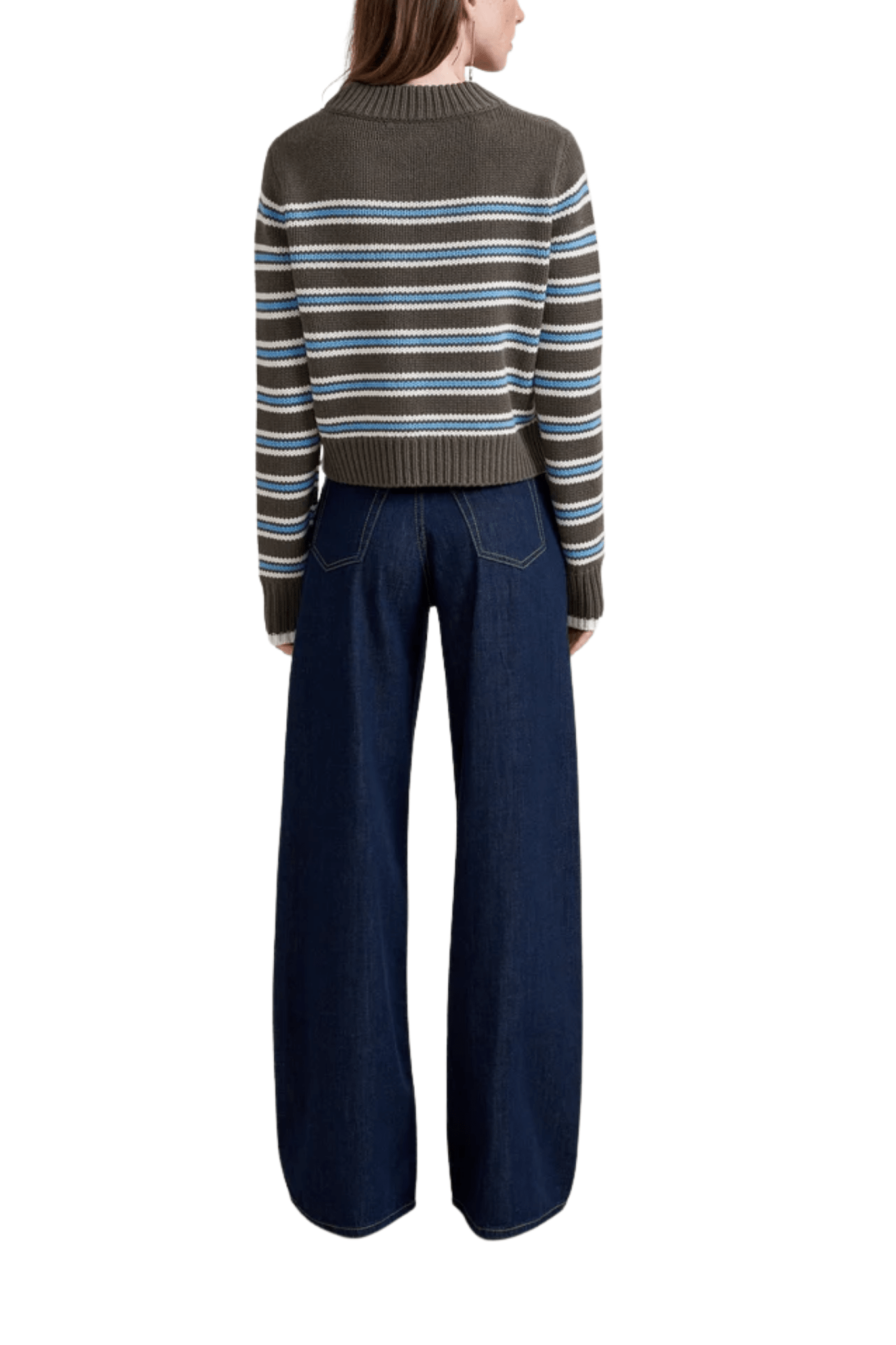La Ligne Multi Stripe Mini Marin Sweater - Vermillion