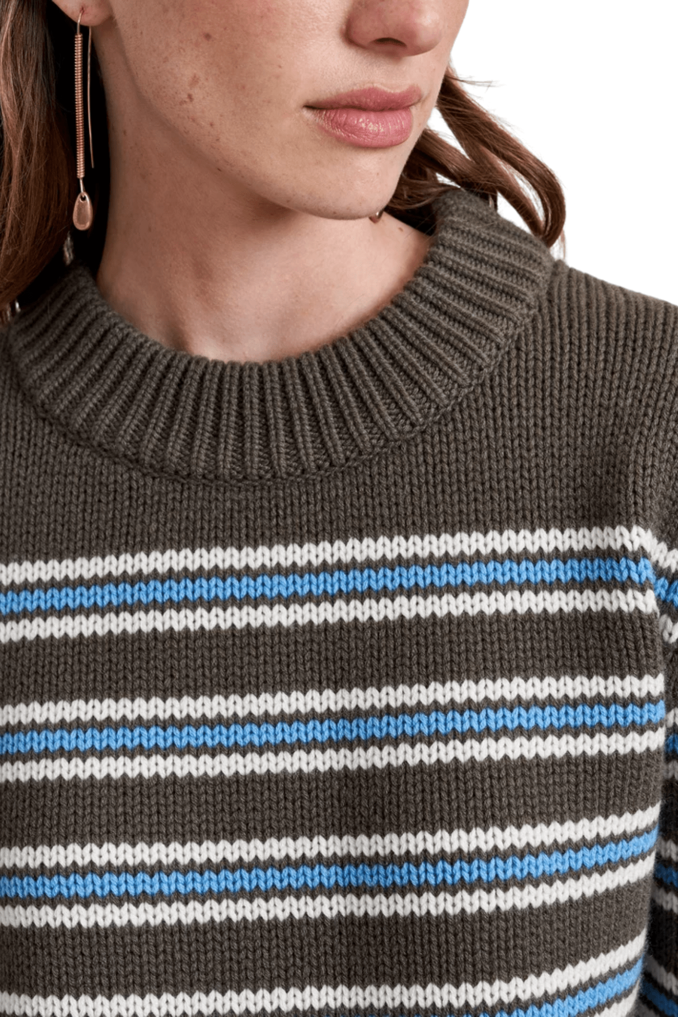 La Ligne Multi Stripe Mini Marin Sweater - Vermillion