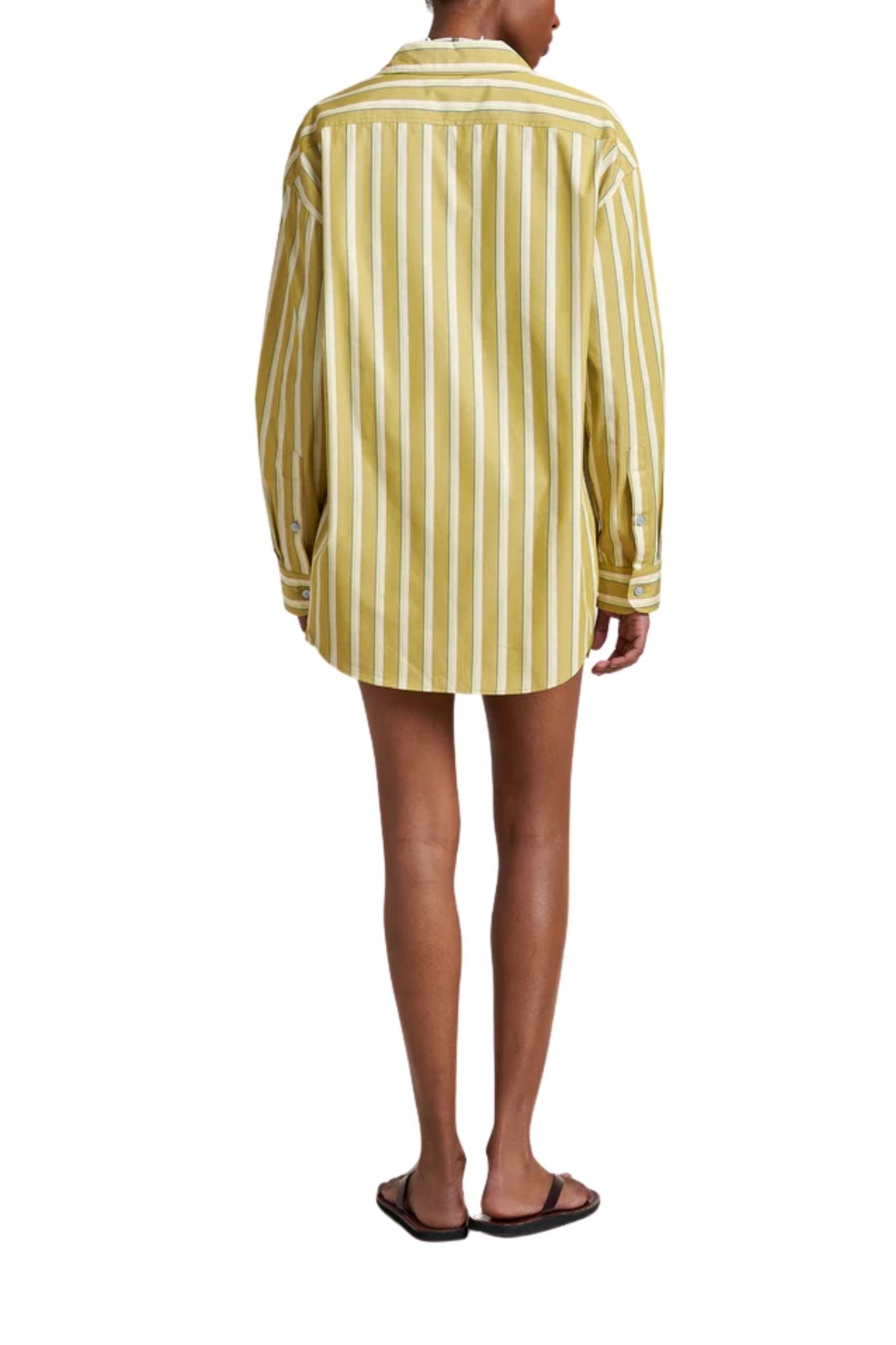 La Ligne Oversized Button Down Shirt - Vermillion
