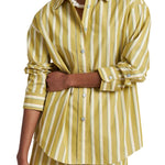 La Ligne Oversized Button Down Shirt - Vermillion