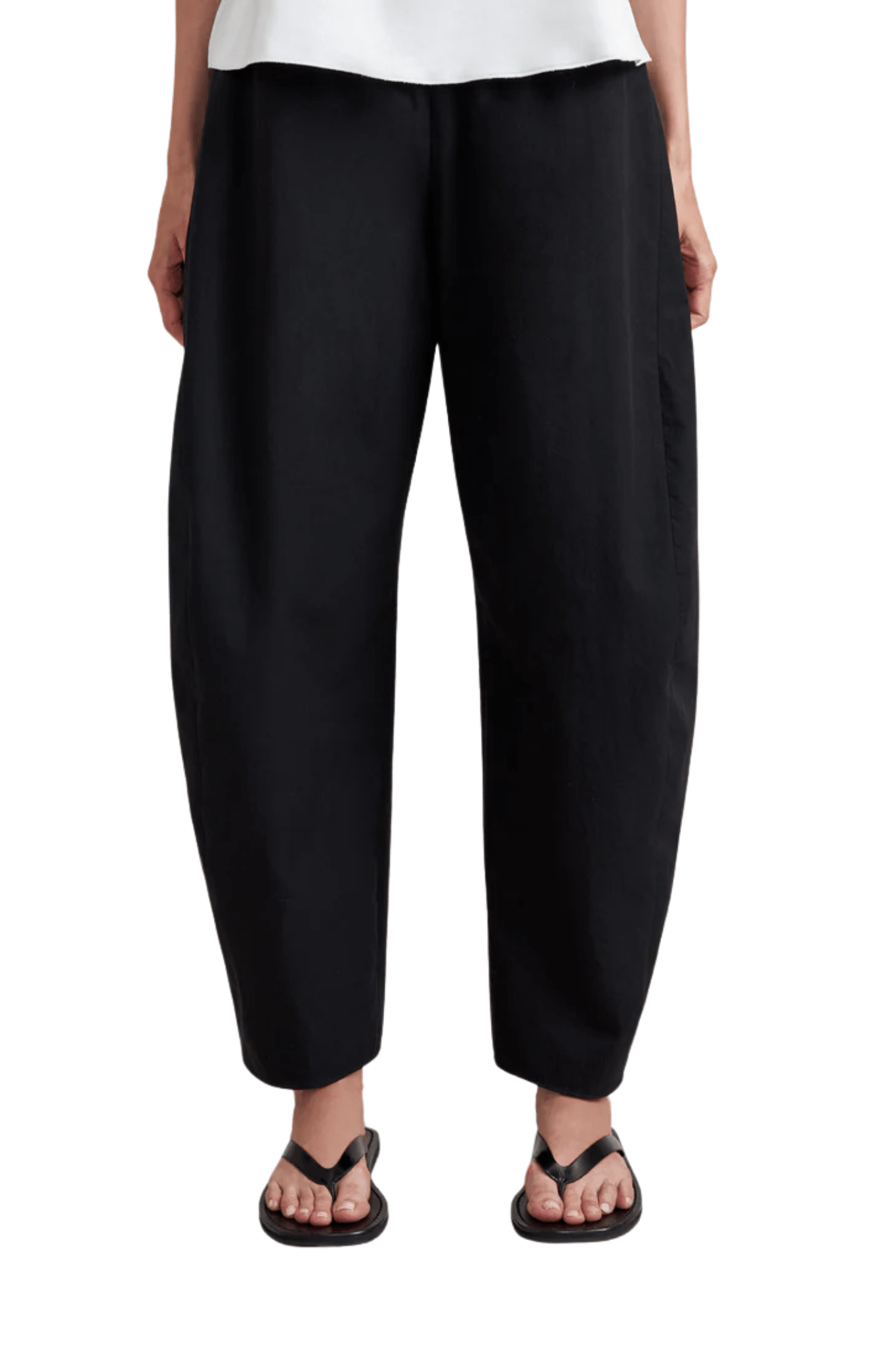 La Ligne Poplin Barrel Leg Colby - Vermillion