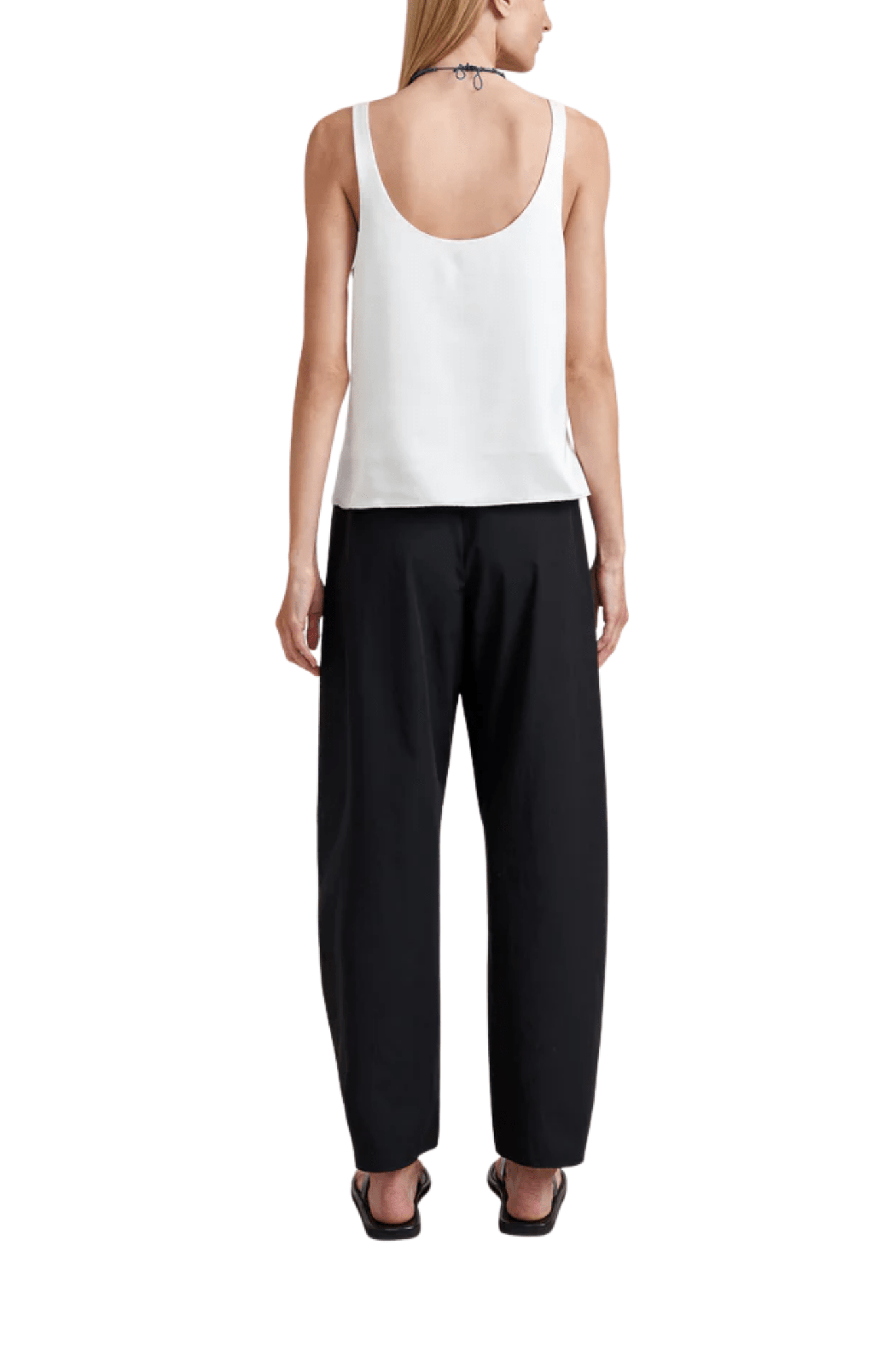 La Ligne Poplin Barrel Leg Colby - Vermillion