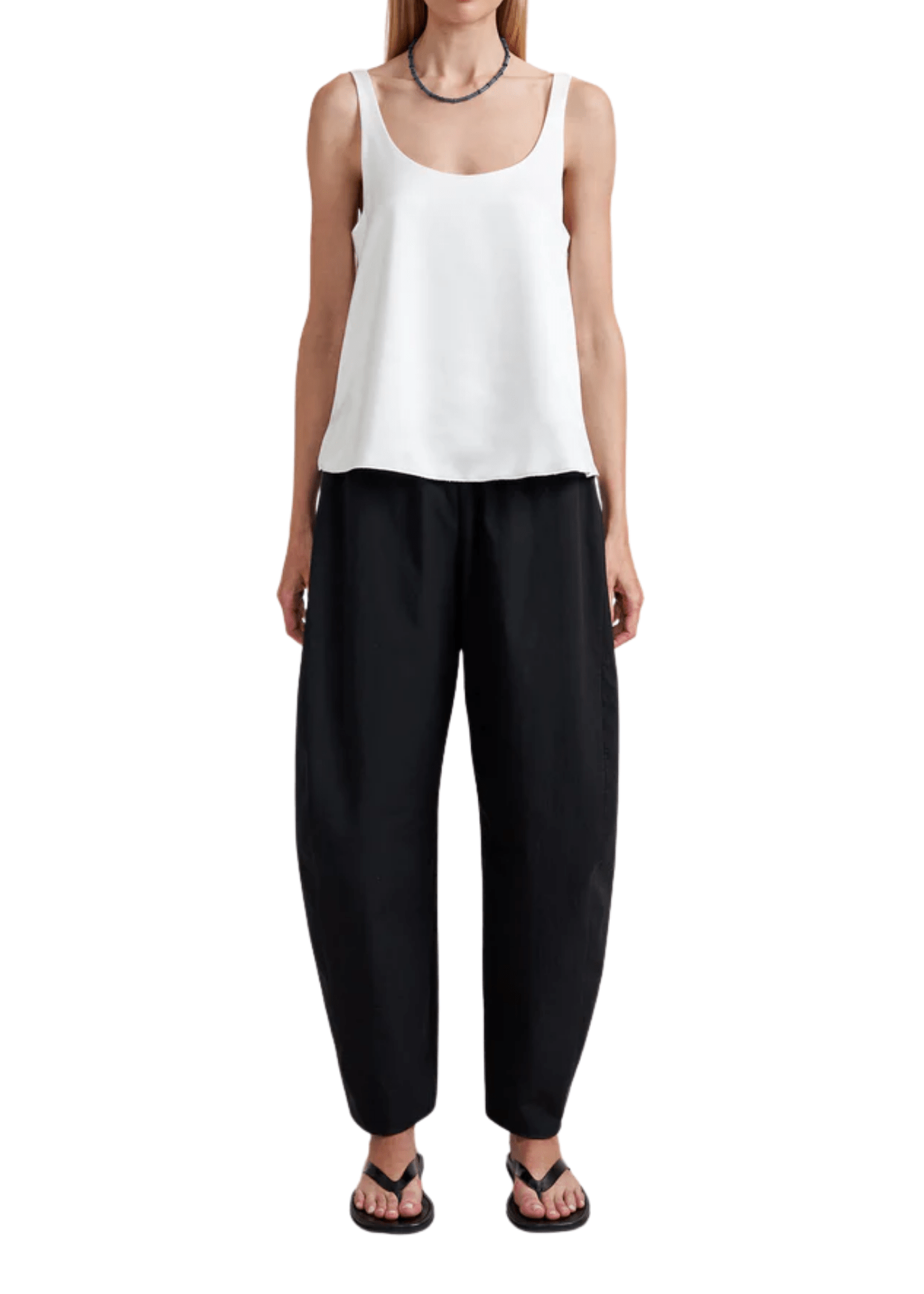 La Ligne Poplin Barrel Leg Colby - Vermillion