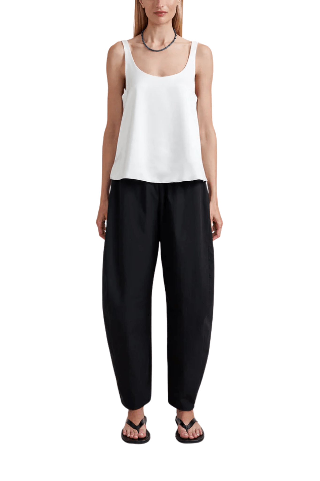 La Ligne Poplin Barrel Leg Colby - Vermillion