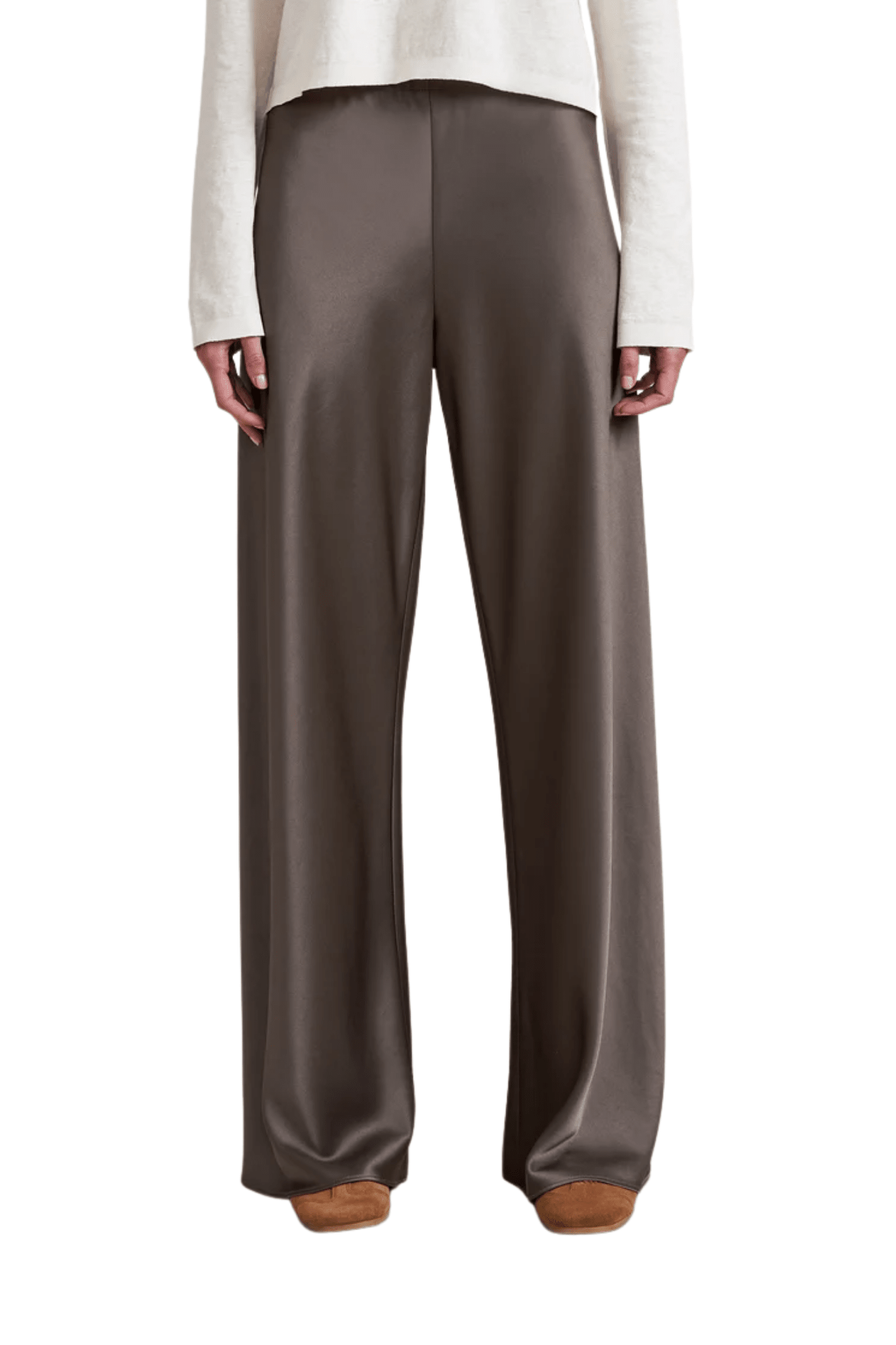 La Ligne Satin Colby Pant - Vermillion