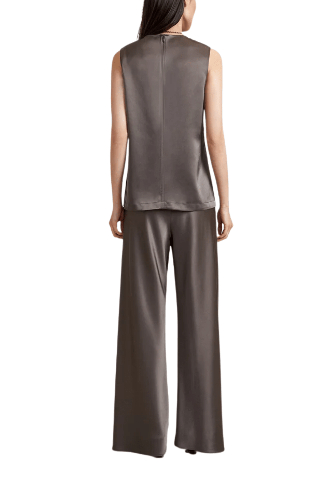 La Ligne Satin Maxime Top - Vermillion