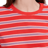 La Ligne Short Sleeve Boyfriend Tee - Vermillion