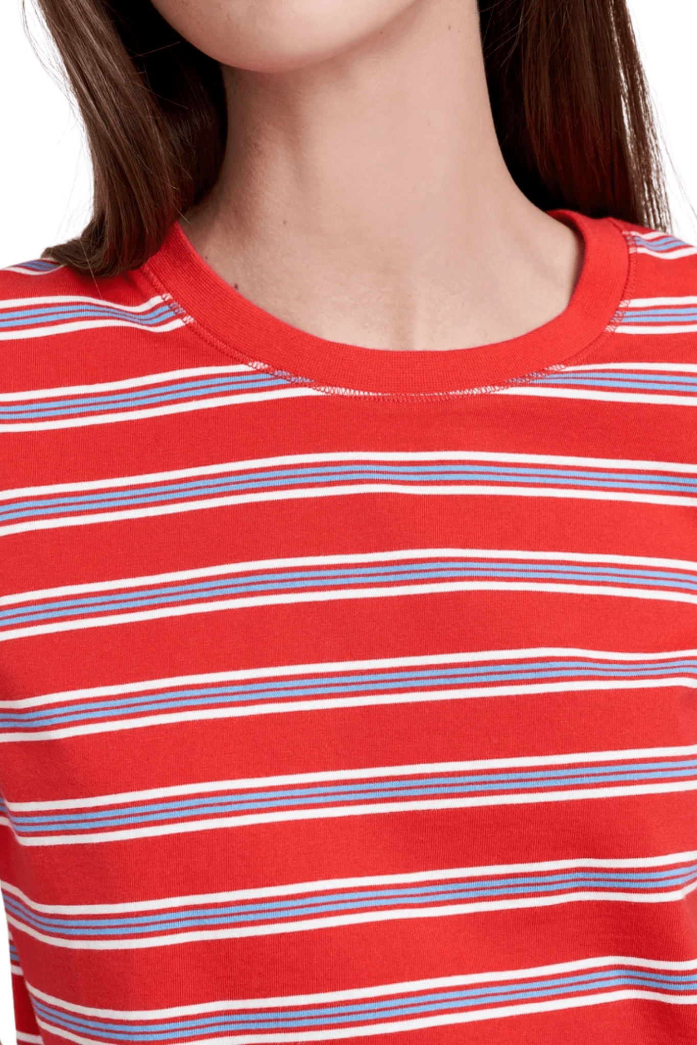 La Ligne Short Sleeve Boyfriend Tee - Vermillion