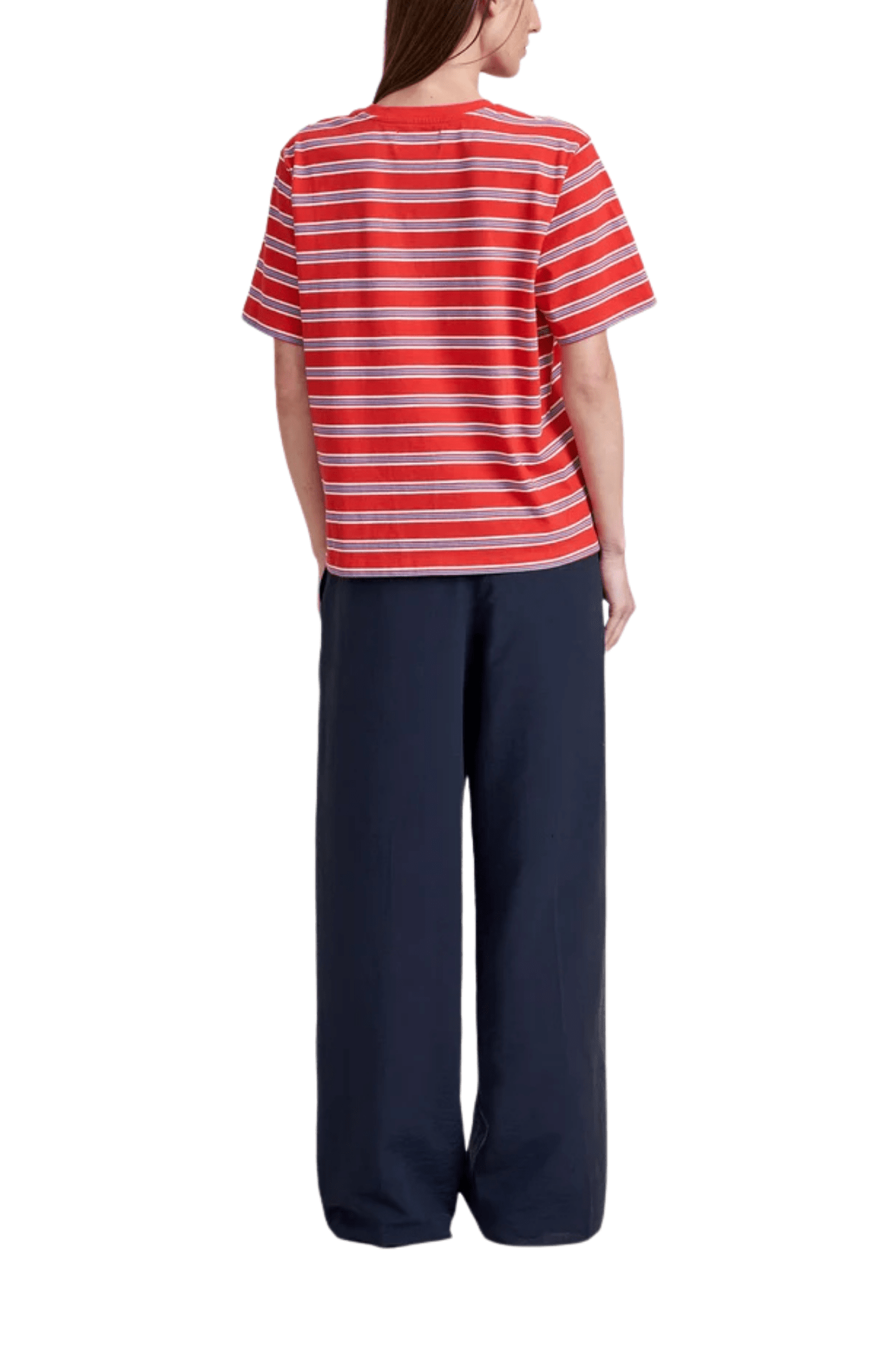 La Ligne Short Sleeve Boyfriend Tee - Vermillion