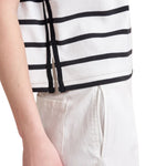 La Ligne Short Sleeve Breton Tee - Vermillion