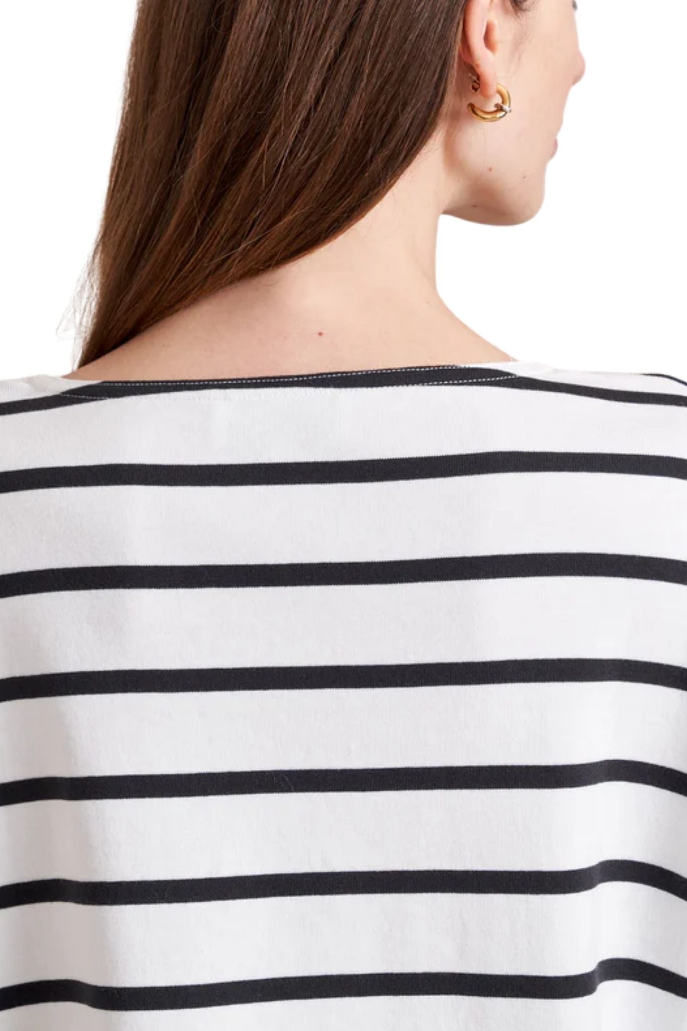 La Ligne Short Sleeve Breton Tee - Vermillion