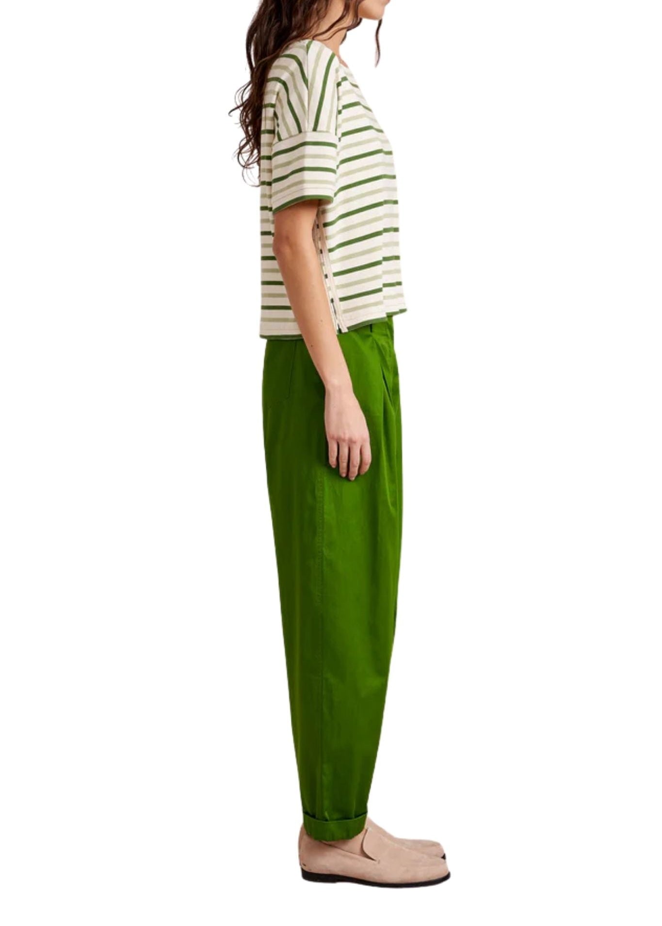 La Ligne Short Sleeve Breton Tee - Vermillion