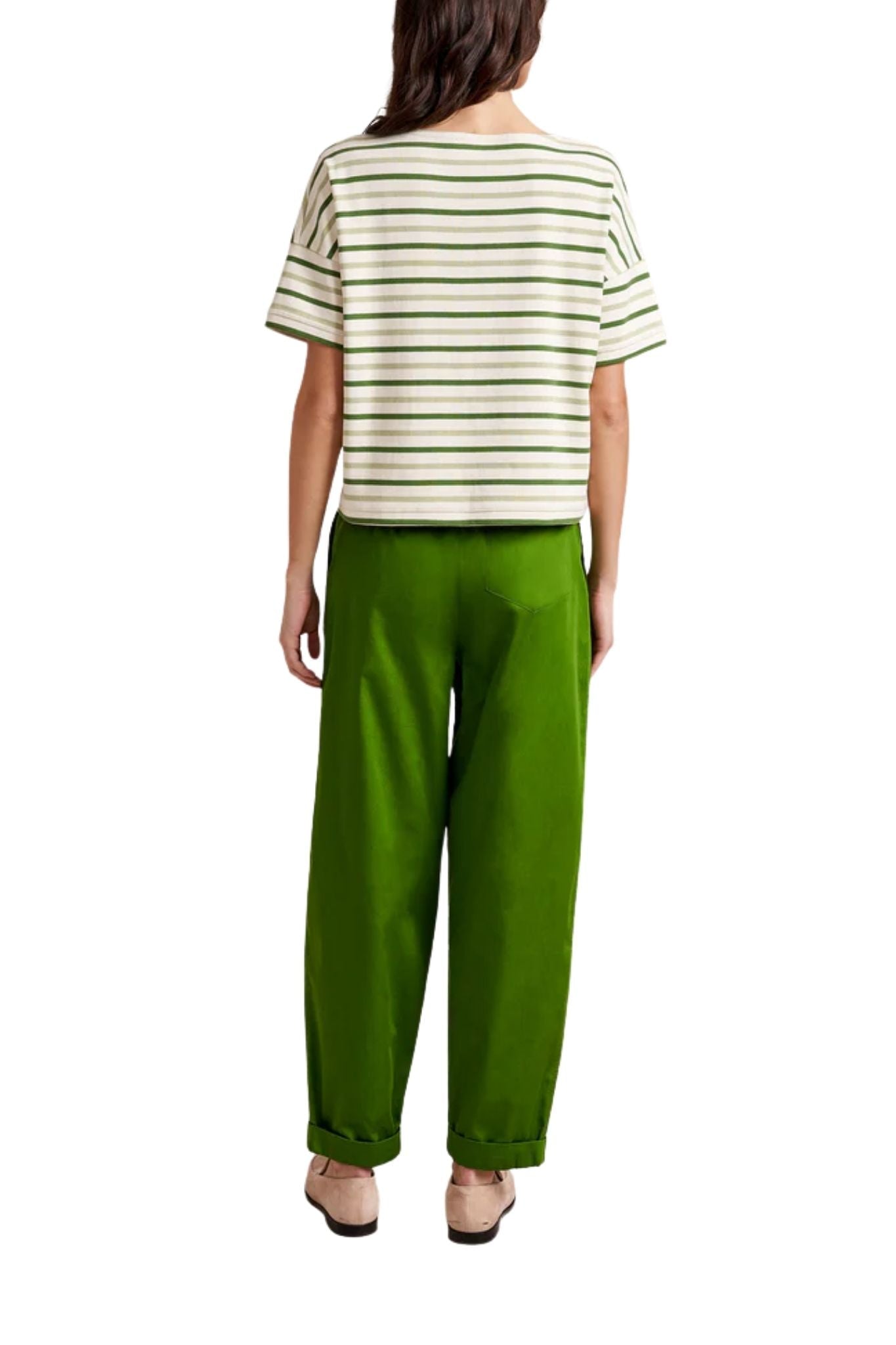 La Ligne Short Sleeve Breton Tee - Vermillion