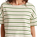 La Ligne Short Sleeve Breton Tee - Vermillion