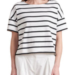 La Ligne Short Sleeve Breton Tee - Vermillion