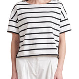 La Ligne Short Sleeve Breton Tee - Vermillion