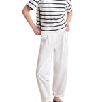 La Ligne Short Sleeve Breton Tee - Vermillion