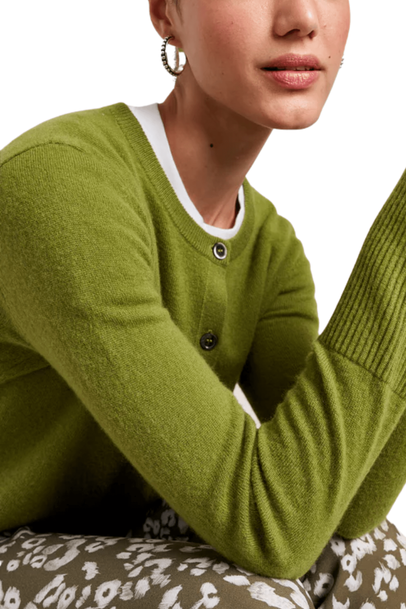 La Ligne Solid Lean Lines Cardigan - Vermillion