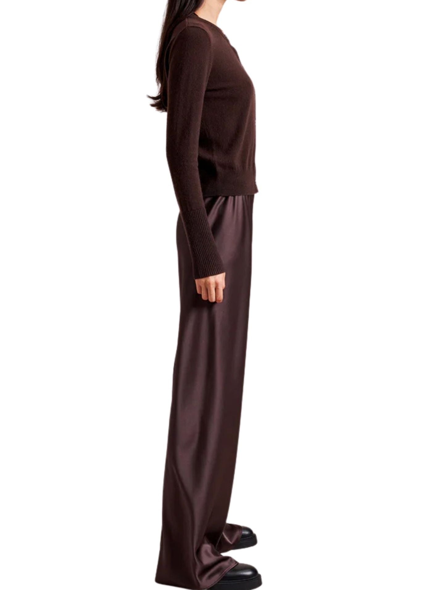 La Ligne Solid Lean Lines Cardigan - Vermillion