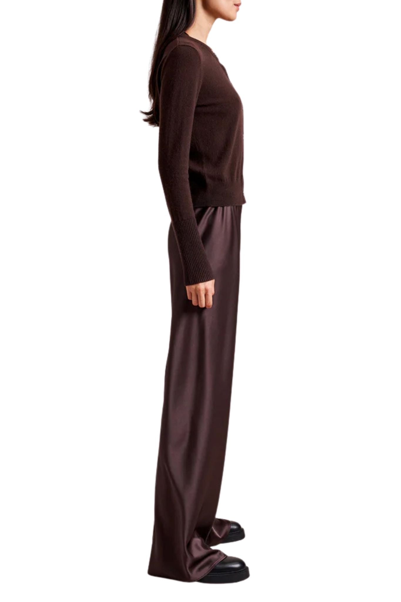 La Ligne Solid Lean Lines Cardigan - Vermillion