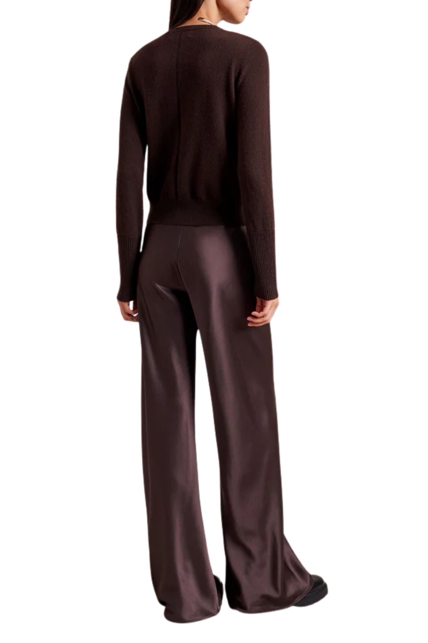 La Ligne Solid Lean Lines Cardigan - Vermillion