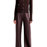 La Ligne Solid Lean Lines Cardigan - Vermillion