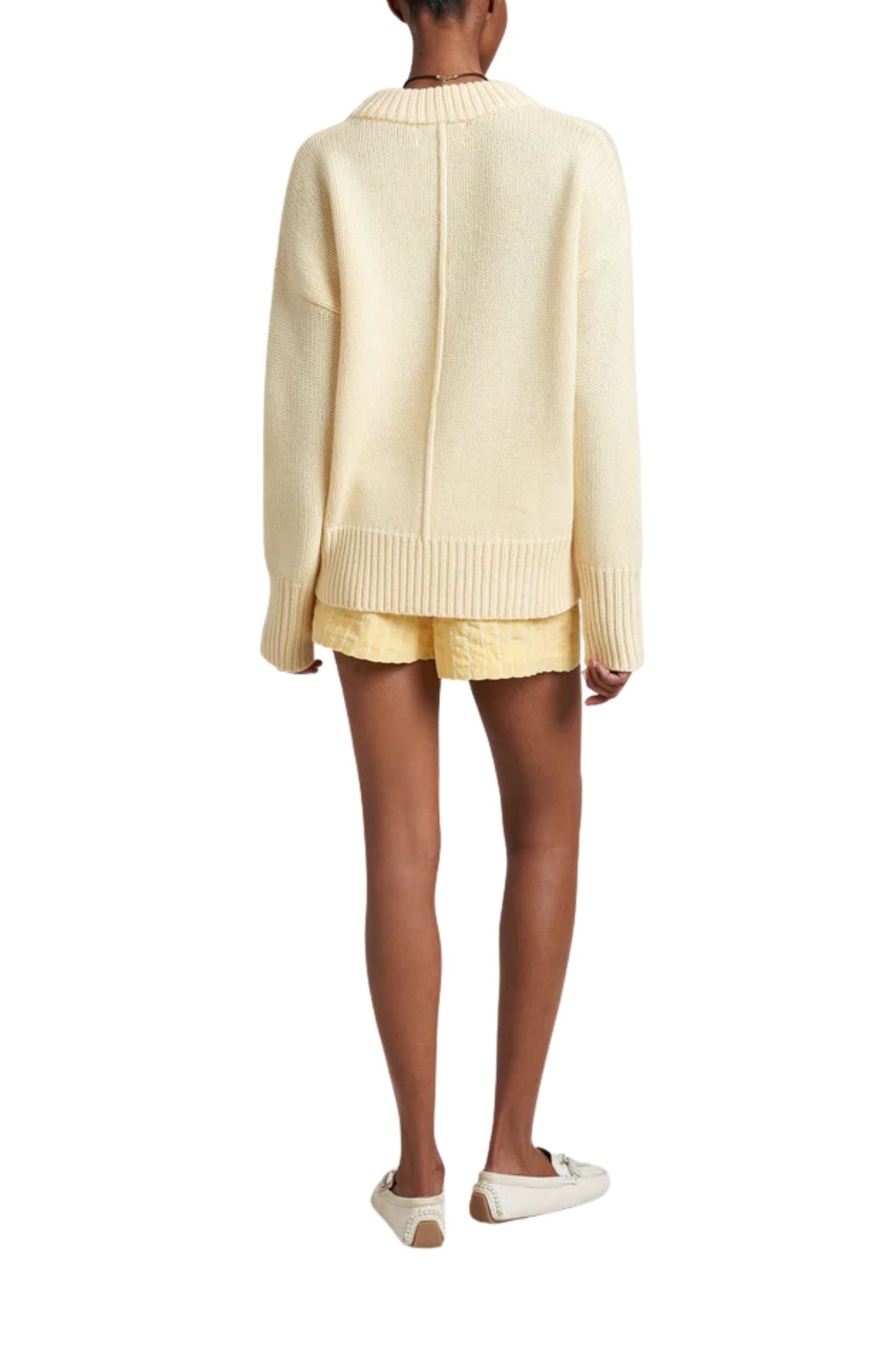 La Ligne Solid Marin Sweater - Vermillion