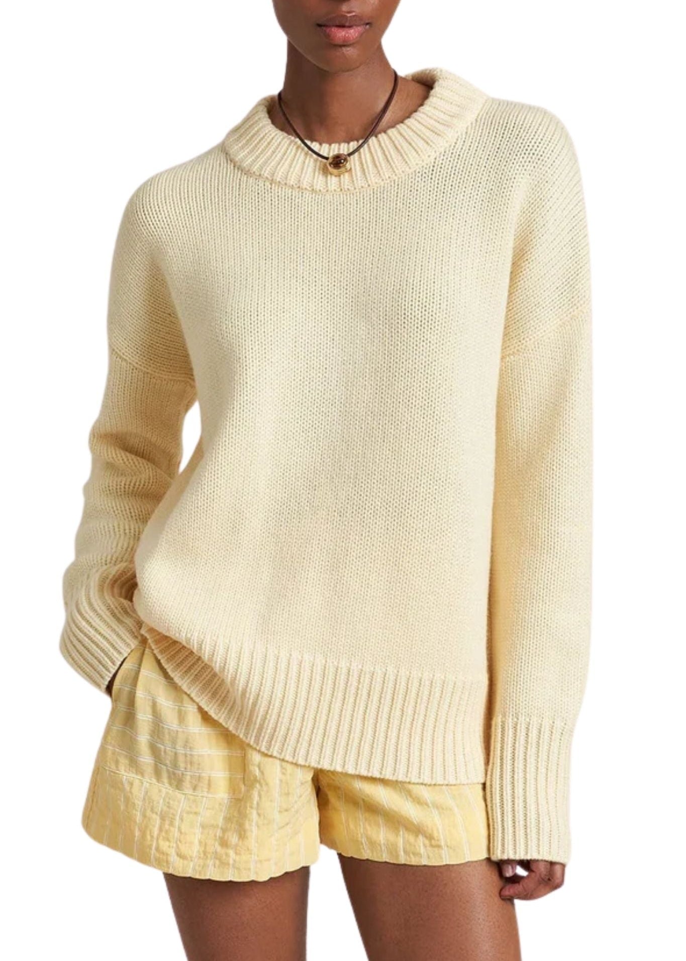 La Ligne Solid Marin Sweater - Vermillion