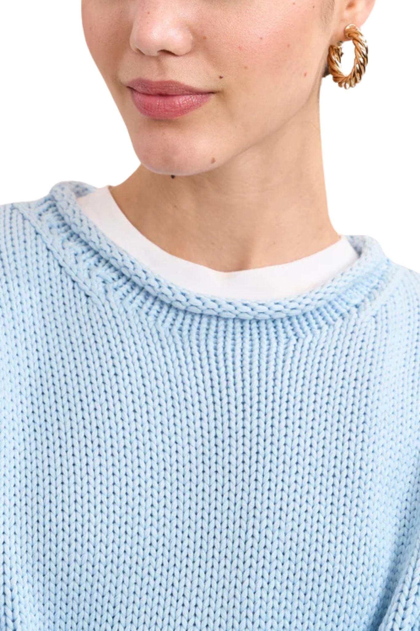 La Ligne Solid Marina Sweater - Vermillion