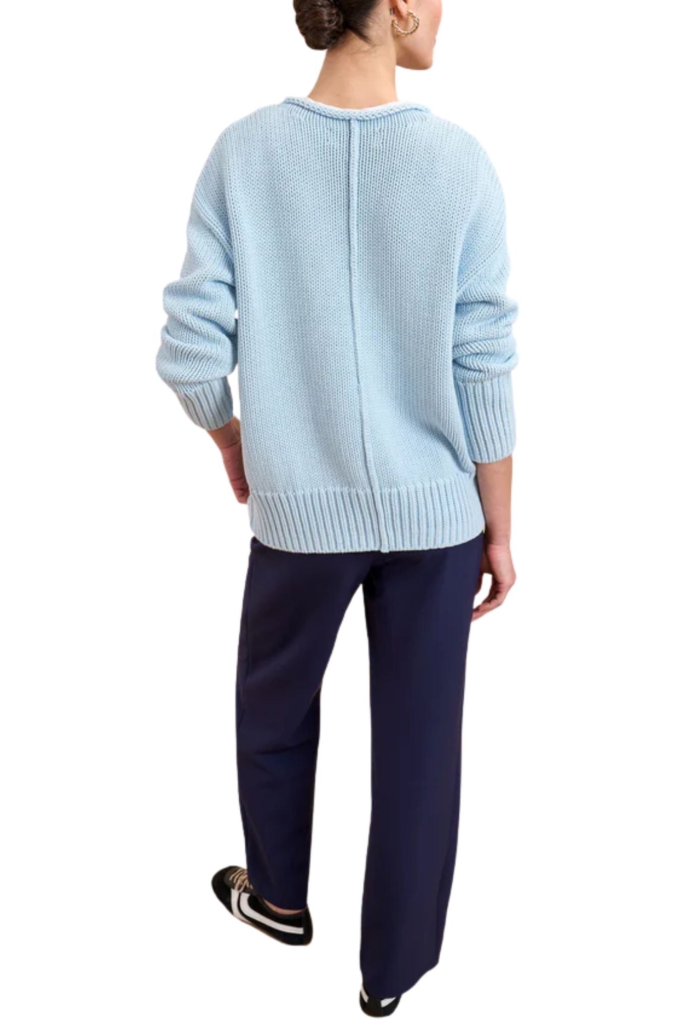 La Ligne Solid Marina Sweater - Vermillion