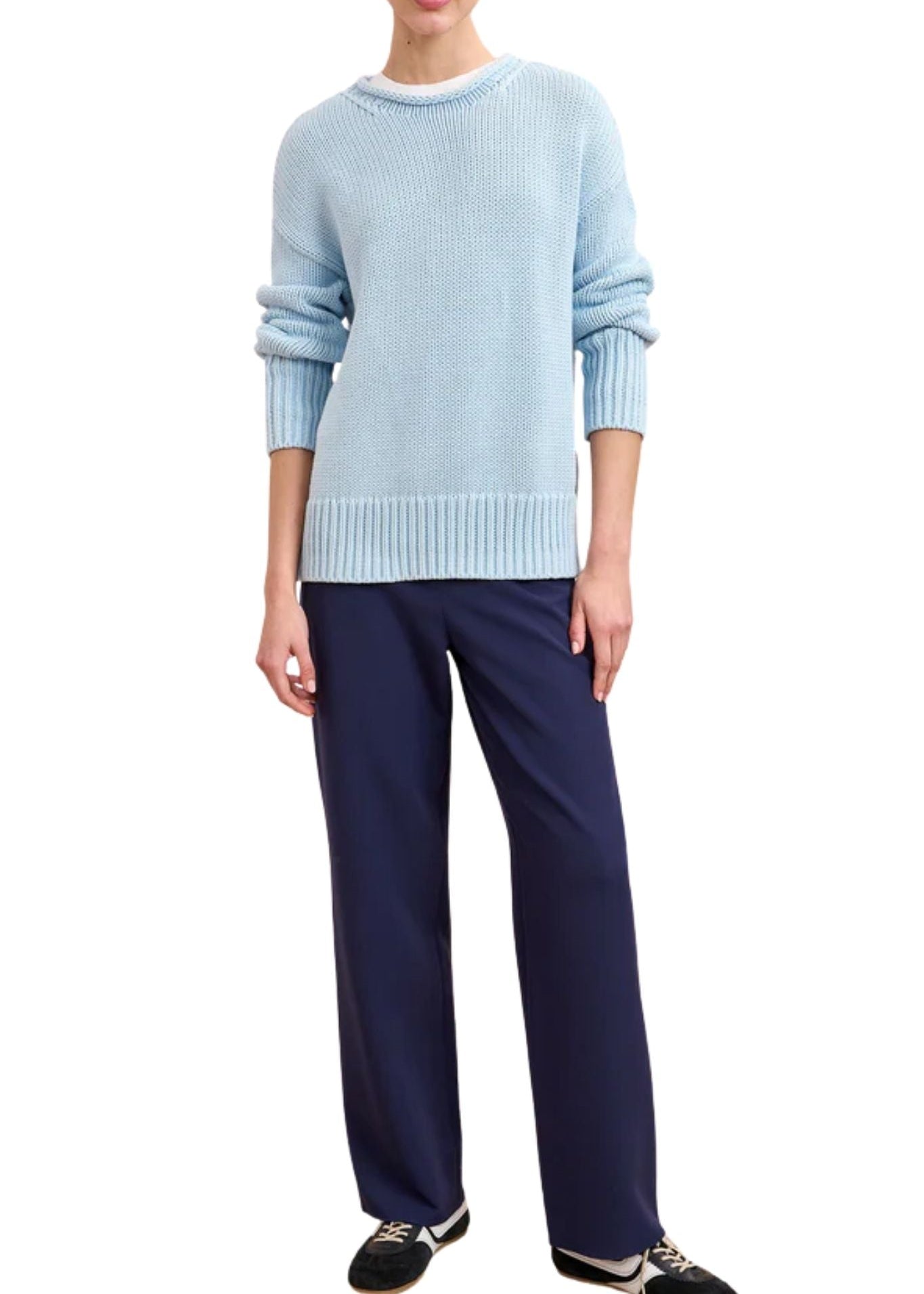 La Ligne Solid Marina Sweater - Vermillion