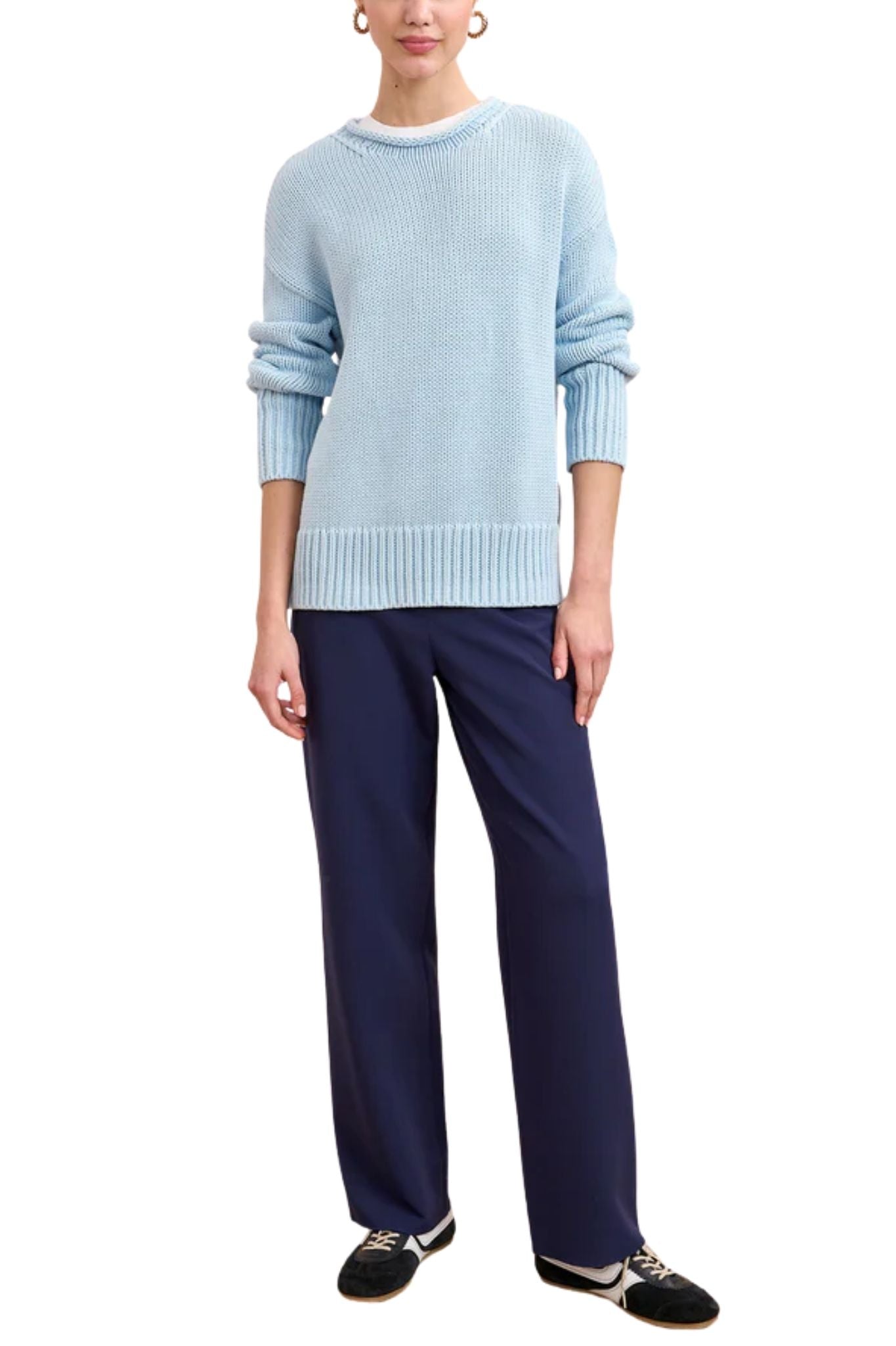 La Ligne Solid Marina Sweater - Vermillion