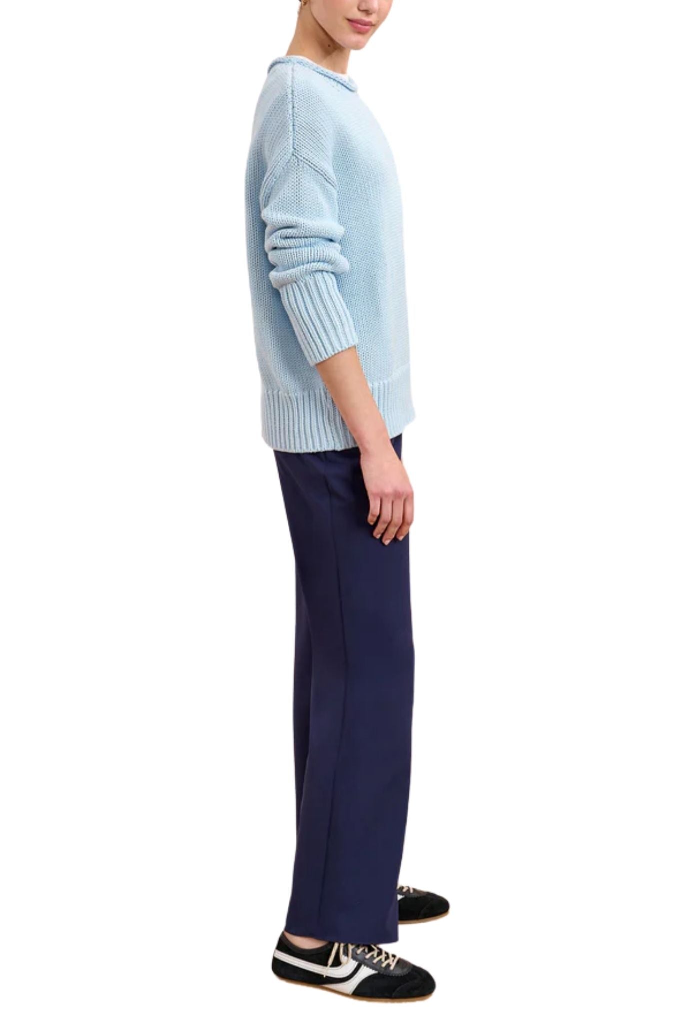 La Ligne Solid Marina Sweater - Vermillion