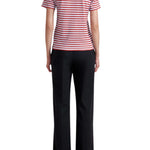 La Ligne Stripe Molly Tee - Vermillion