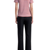La Ligne Stripe Molly Tee - Vermillion